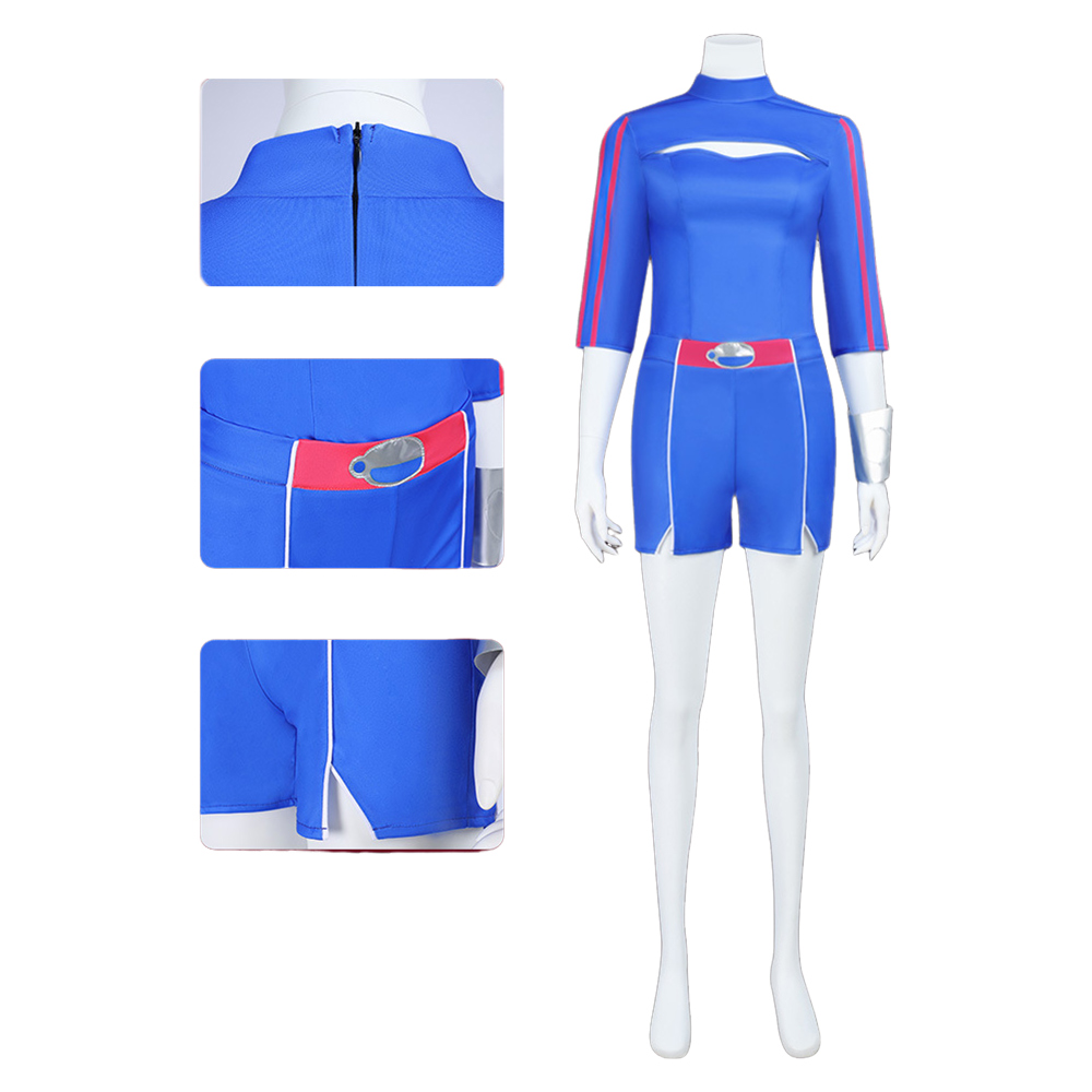 Zombies 4 Addsion Well Woman Blue Top Pants Set Halloween Carnival Party Cosplay Costume