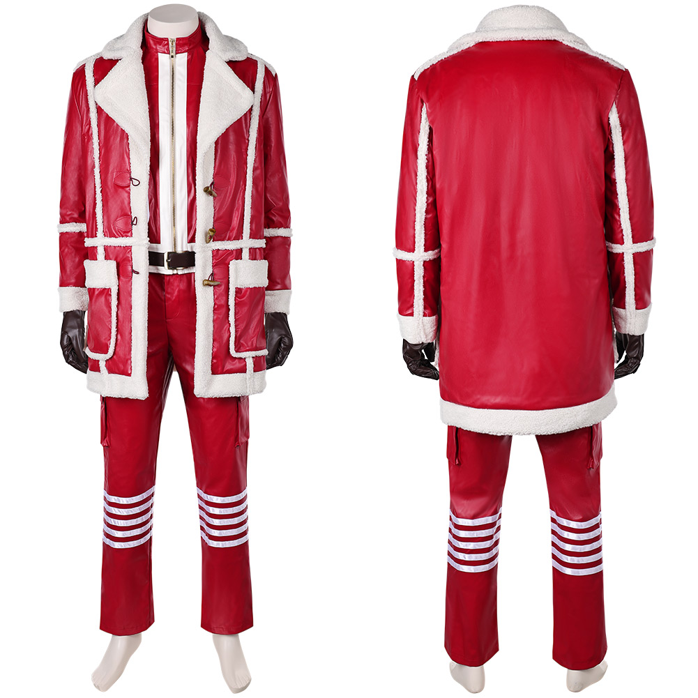 Red One (2024) Nick Men Red Jacket Fullset Outfits Christmas Carnival Cosplay Costume