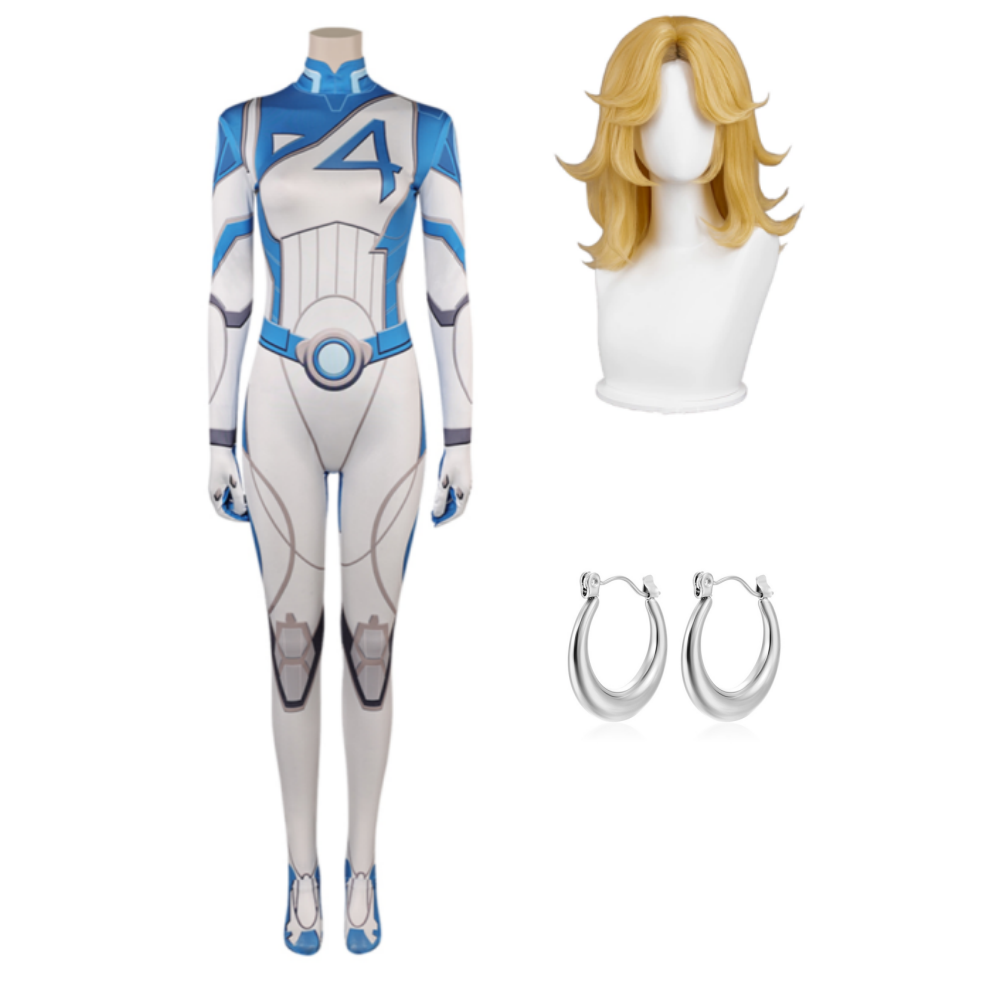 Rivals Invisible Women Sue Storm Jumpsuit Outfits Halloween Carnival Cosplay Costume