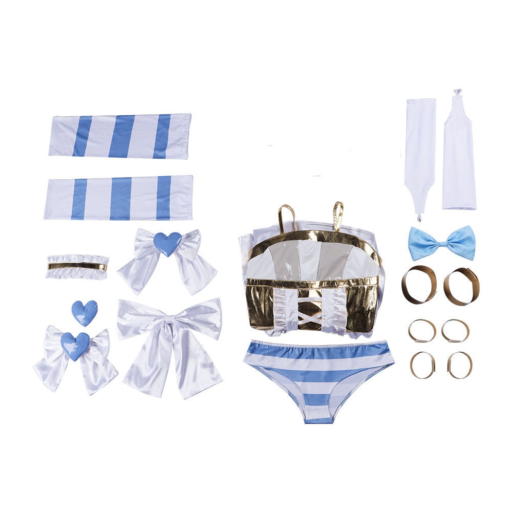 Panty & Stocking Stocking Angel Form White Dress Halloween Carnival Party Cosplay Costume