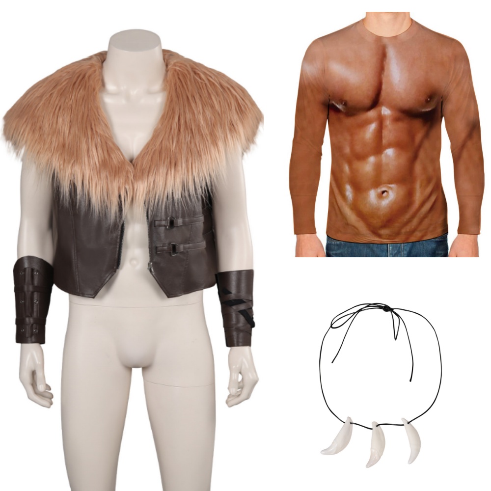 Kraven the Hunter Kraven Fur Vest Outfits Halloween Carnival Suit Cosplay Costume