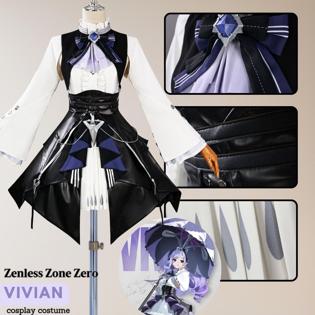 Zenless Zone Zero Vivian Fullset Outfits Halloween Carnival Party Cosplay Costume