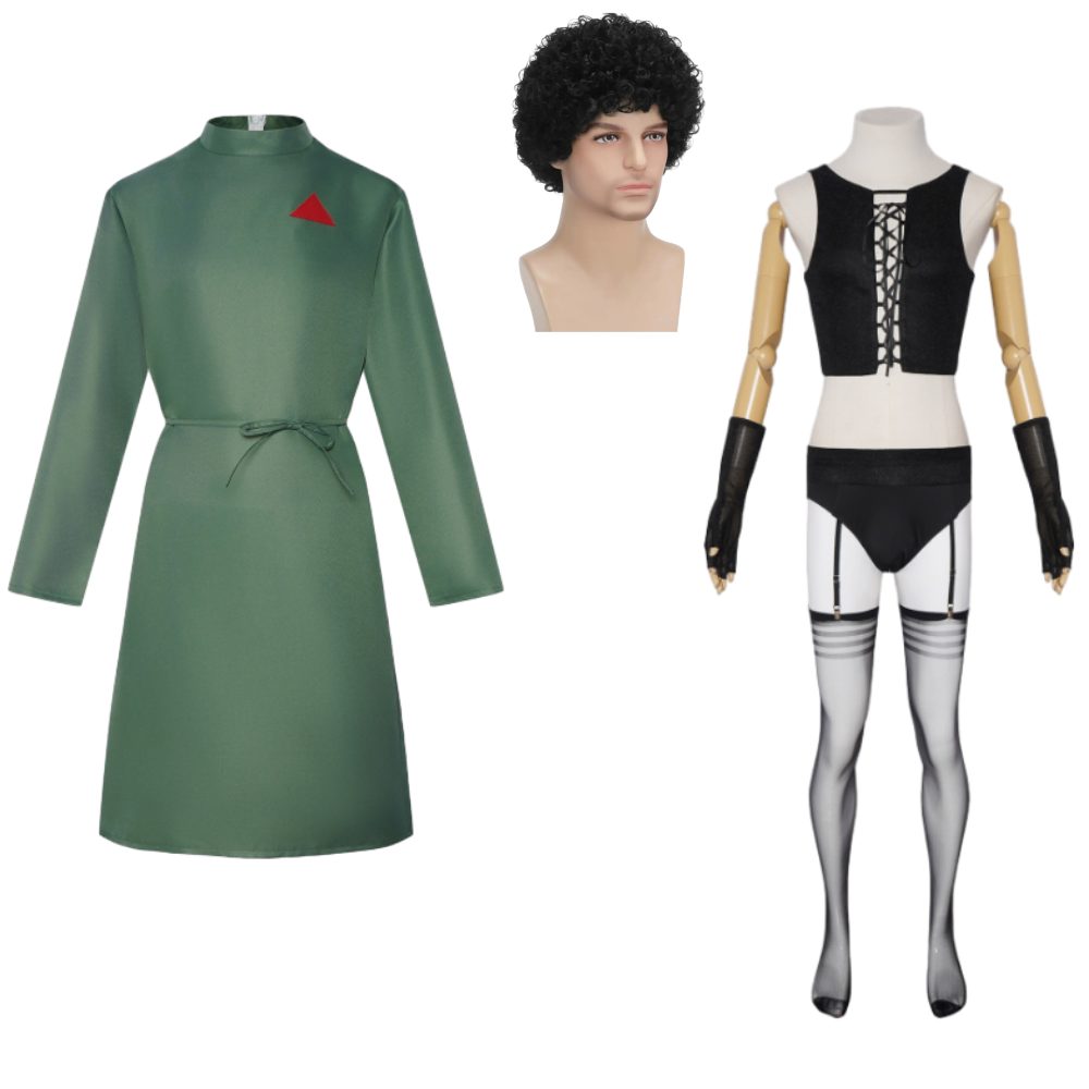 The Rocky Horror Picture Show Dr. Frank-N-Furter Green Coat  Halloween Carnival Cosplay Costume