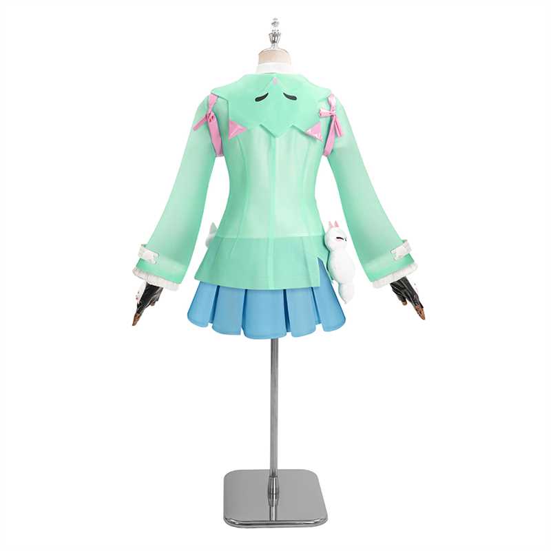 Overwatch Kiriko Rainy Day Skin Blue Coat Skirt Set Outfits Halloween Carnival Cosplay Costume