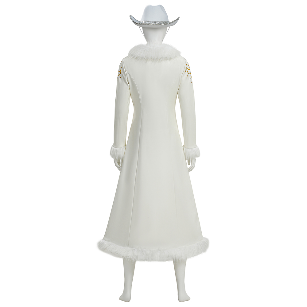 One Piece Live-Action Niko Robin Women White Outfit Halloween Carnival Cosplay Costume