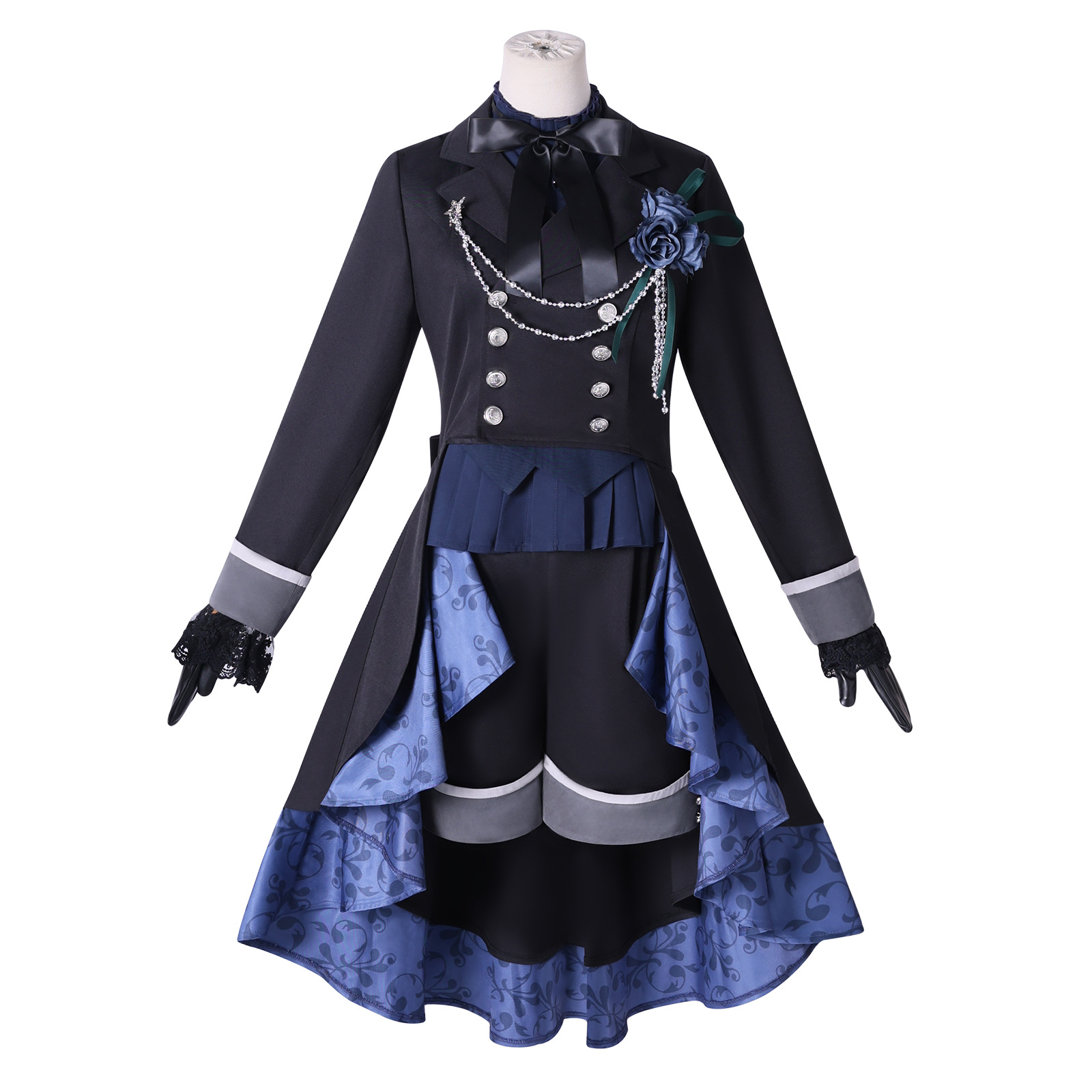 Black Butler Ciel Phantomhive Black Outfit Halloween Carnival Cosplay Costume