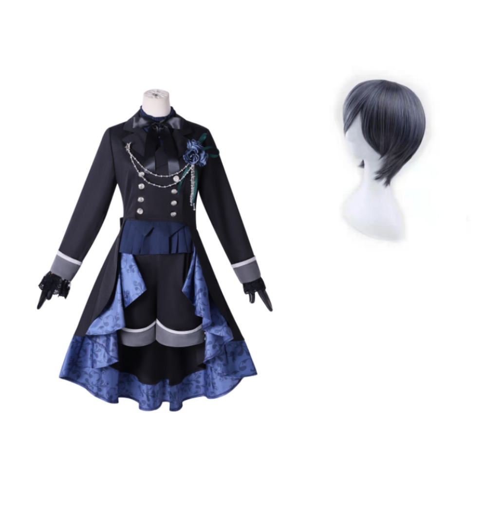 Black Butler Ciel Phantomhive Black Outfit Halloween Carnival Cosplay Costume