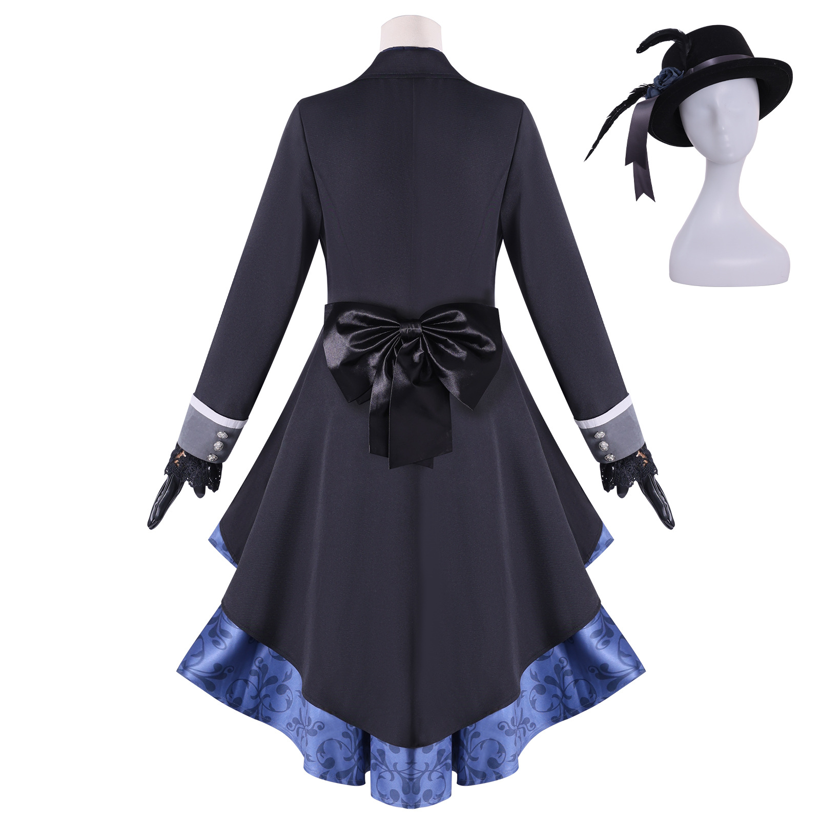 Black Butler Ciel Phantomhive Black Outfit Halloween Carnival Cosplay Costume