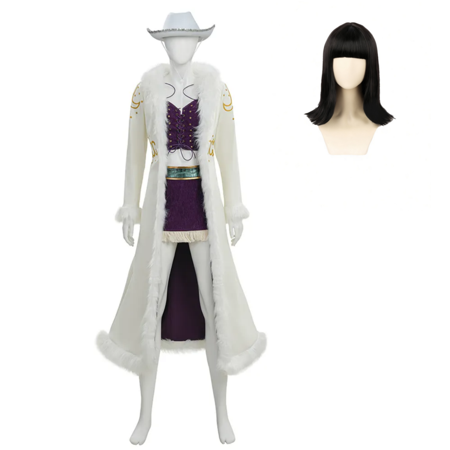 One Piece Live-Action Niko Robin Women White Outfit Halloween Carnival Cosplay Costume