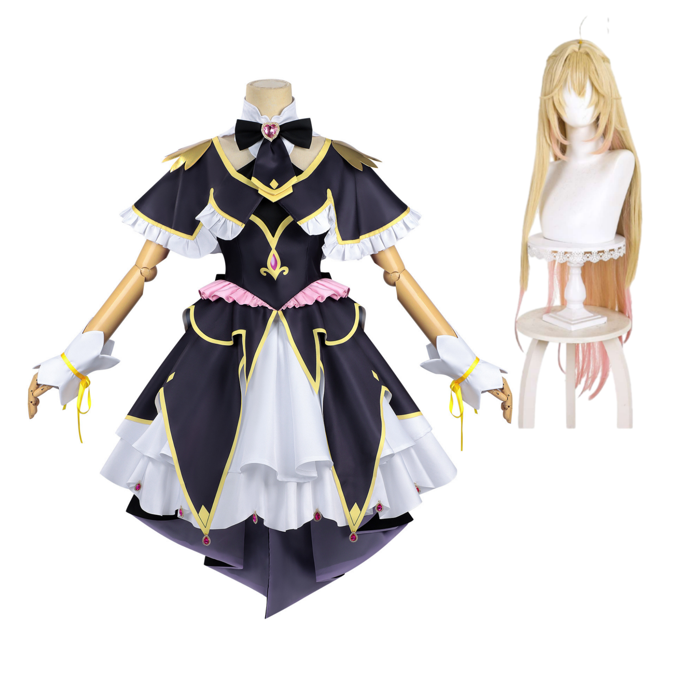 Pretty Cure Moria Ruruka Women Black Outfit Halloween Carnival Cosplay Costume
