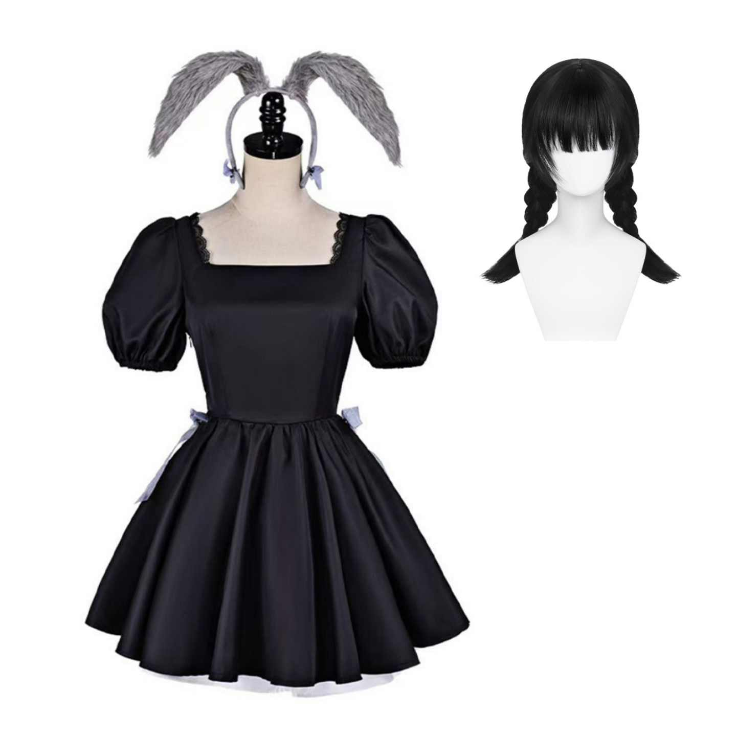 Alien Stage Sua Black Bunny Girl Dress Outfits Halloween Carnival Cosplay Costume