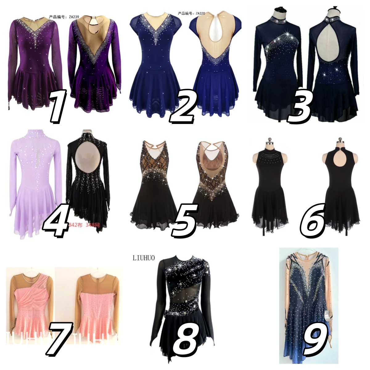  Size Adult Small & LIUHUO Ready to Ship Ice Figure Skating Dress Girls Women 
