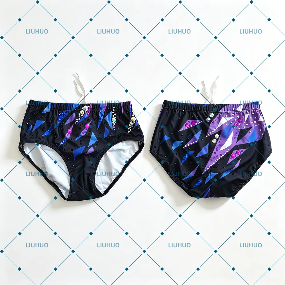LIUHUO Men's Artistic Swimming Briefs  | Customizable Professional Synchronized Swimming Trunks for Boys