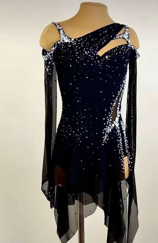 ice figure skating competition dress Gymnastics costume dance Dress dyeing-LIUHUO
