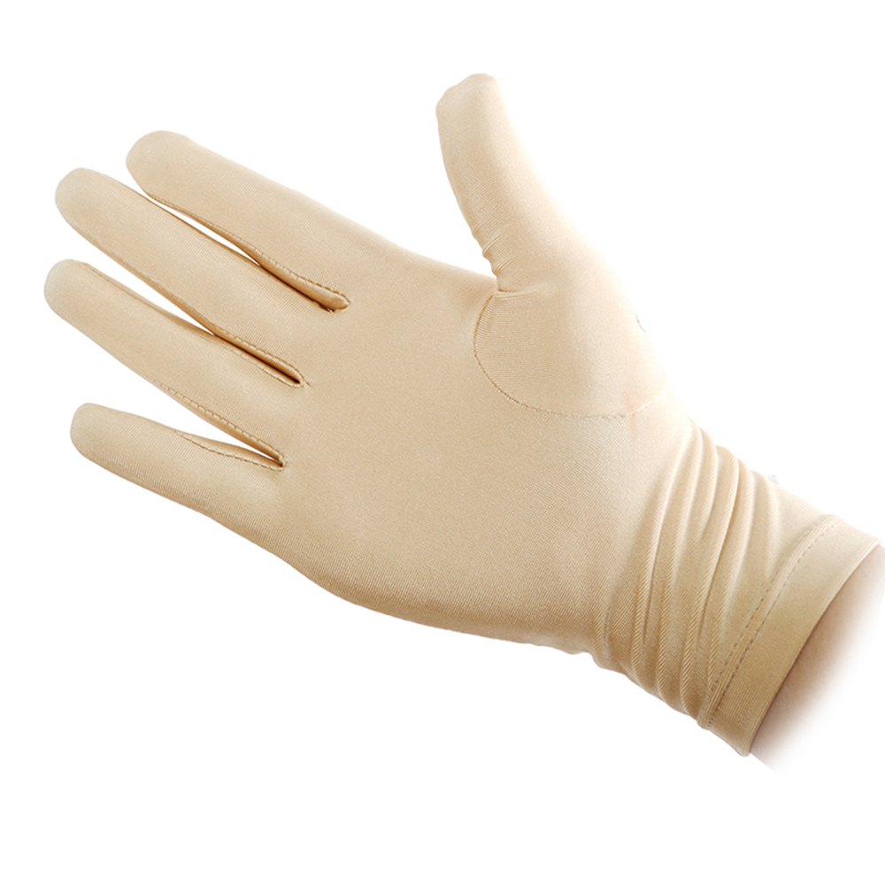 LIUHUO Skating Gloves JB403 | Nude Lycra Rhinestone Figure Skating Gloves for Performances