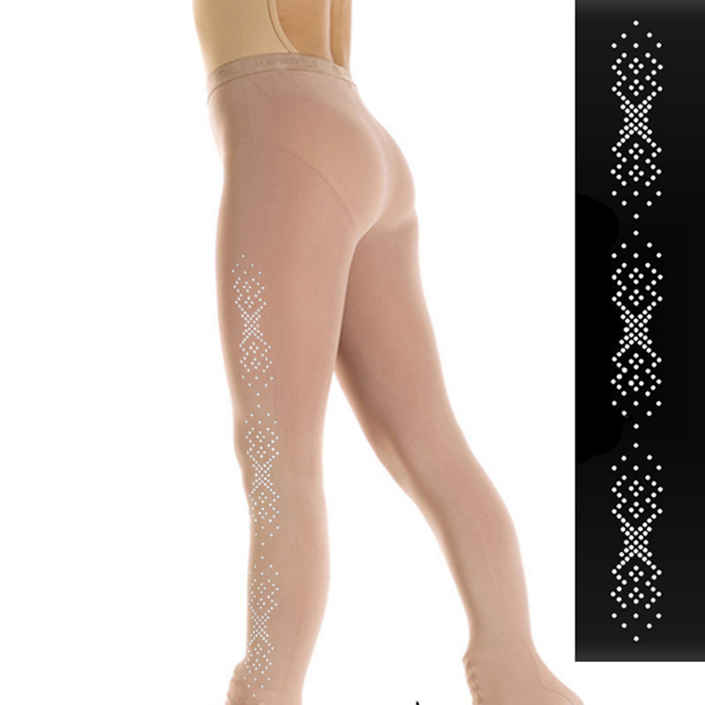 LIUHUO Ice Skating Tights JB409 | Footed Opaque Skate Tights for Girls & Women JB409
