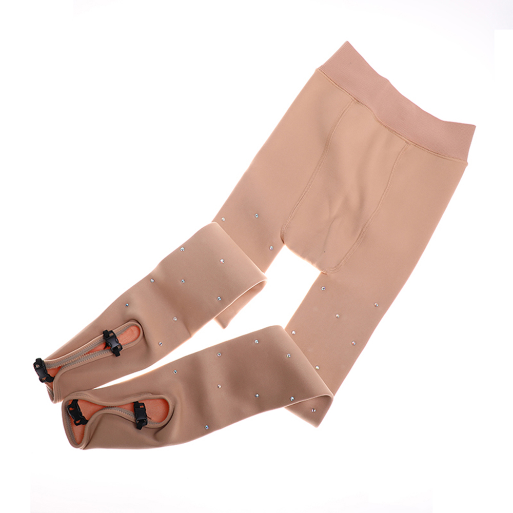 LIUHUO Ice Skating Tights JB409 | Footed Opaque Skate Tights for Girls & Women JB409