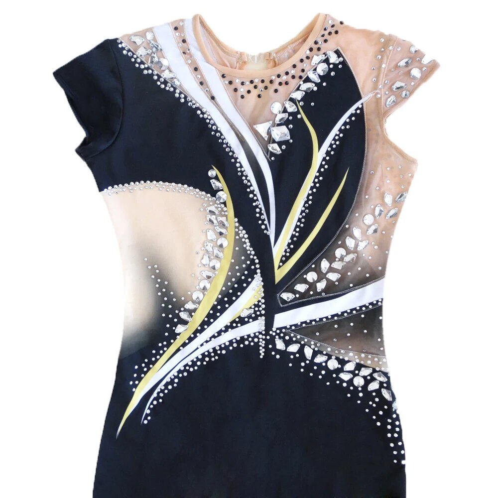 Girls Women's Bodysuits Performance Wear Kids Dance Jumpsuits Competition Rhythmic Leotards Child