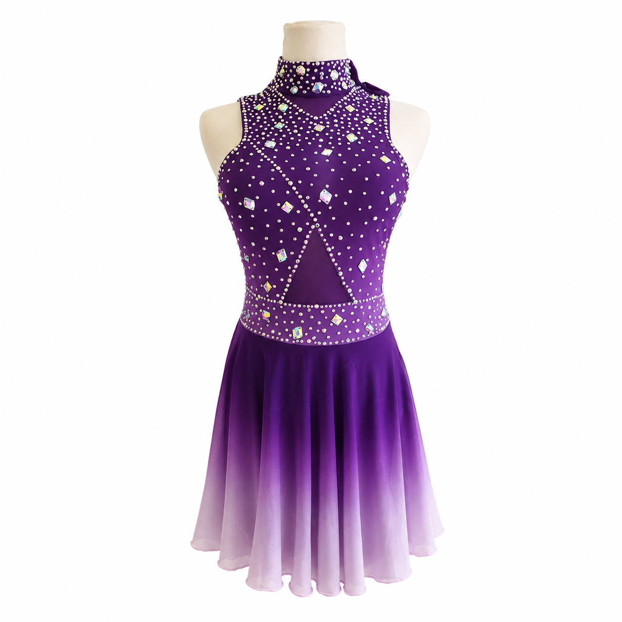 LIUHUO Figure Skating Dress JC1125 | Purple Gradient Ice Skating Costumes for Competition