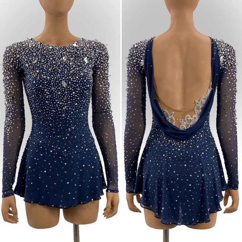 ice figure skating competition dress Gymnastics costume dance Dress dyeing-LIUHUO