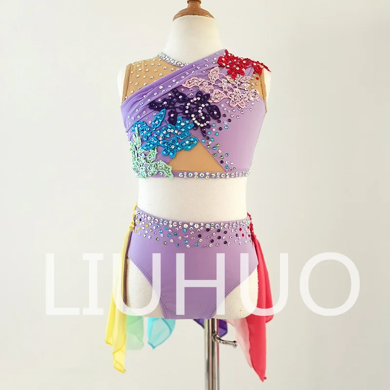 LIUHUO Lyrical Dancing Dress for Performance Color Pole Skirt Factory Customize