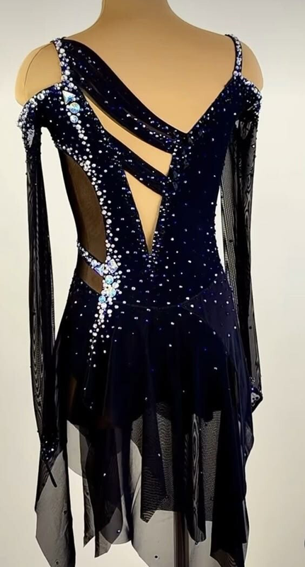ice figure skating competition dress Gymnastics costume dance Dress dyeing-LIUHUO