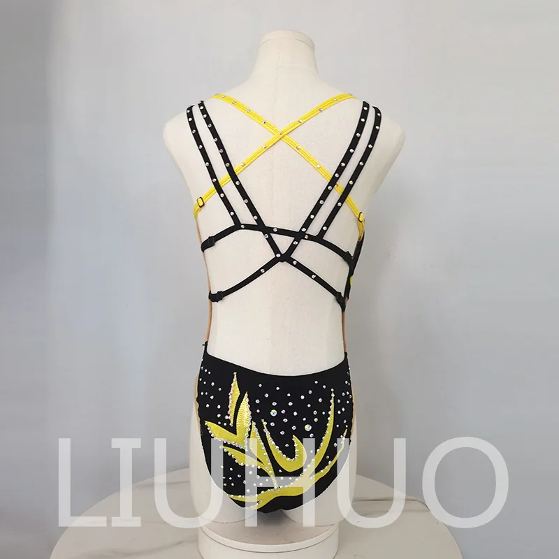 Synchronized Swimming Suit With Rhinestones Swimsuit Girls