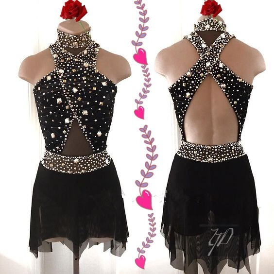ice figure skating competition dress Gymnastics costume dance Dress dyeing-LIUHUO