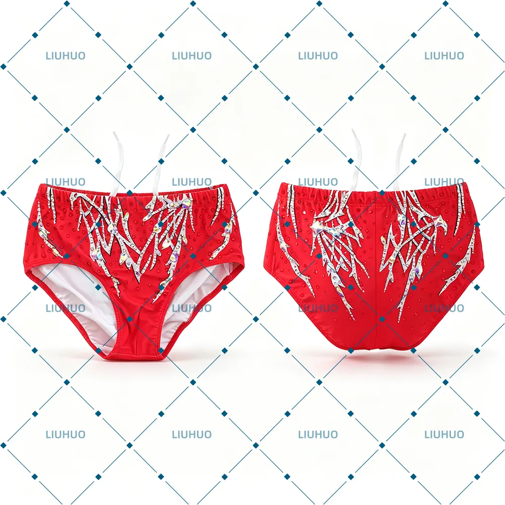 LIUHUO Men's Artistic Swimming Briefs  | Customizable Professional Synchronized Swimming Trunks for Boys