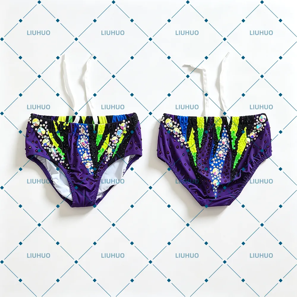 LIUHUO Men's Artistic Swimming Briefs  | Customizable Professional Synchronized Swimming Trunks for Boys