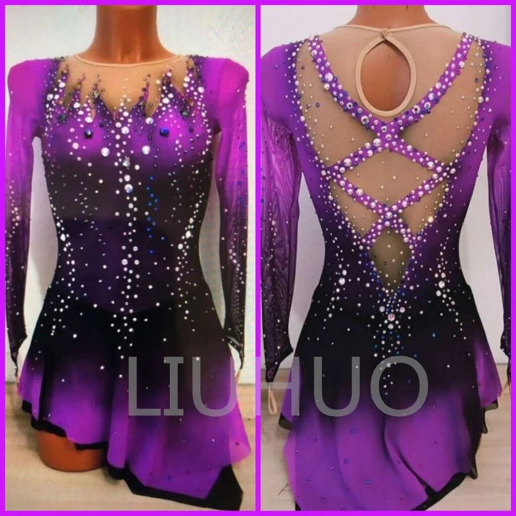 LIUHUO Professional Customized Figure Skating Performance Dress Woman