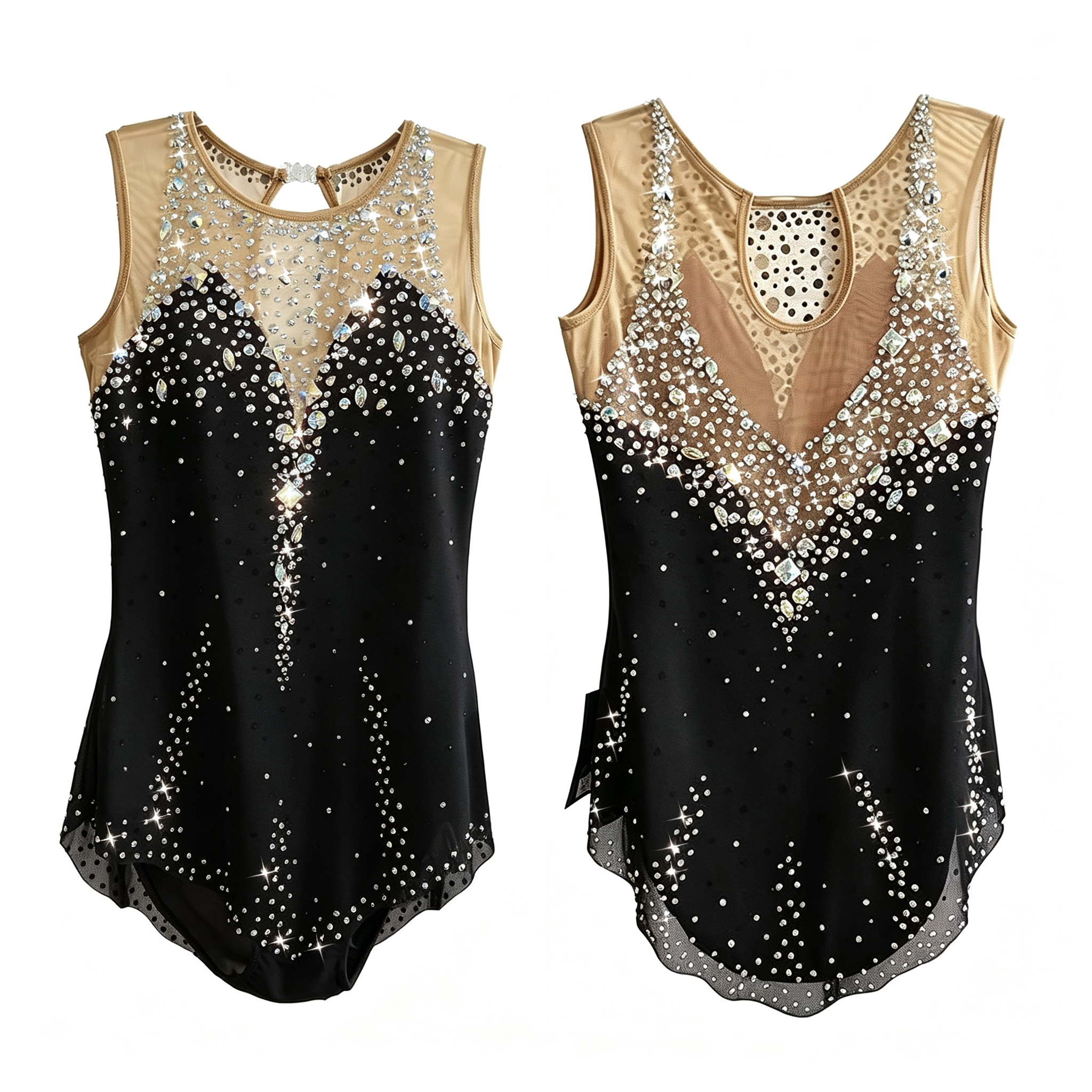 LIUHUO Custom Color Rhythmic Gymnastics Leotard BD8085 | Sleeveless Crystal Competition Leotard for Girls & Women