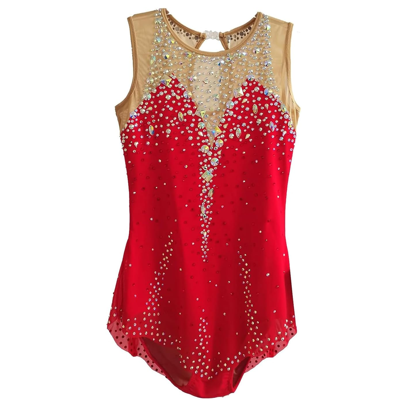 LIUHUO Custom Color Rhythmic Gymnastics Leotard BD8085 | Sleeveless Crystal Competition Leotard for Girls & Women