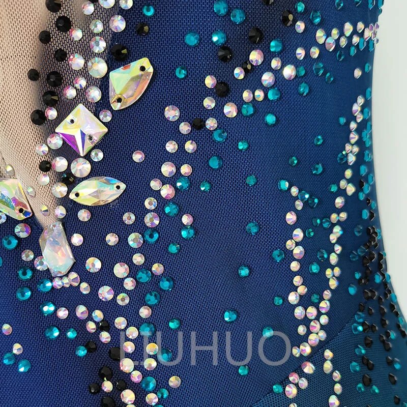 Figure Skating Performance Clothing Children's Adult Skating Performance Grading Clothing Gradient Color-LIUHUO