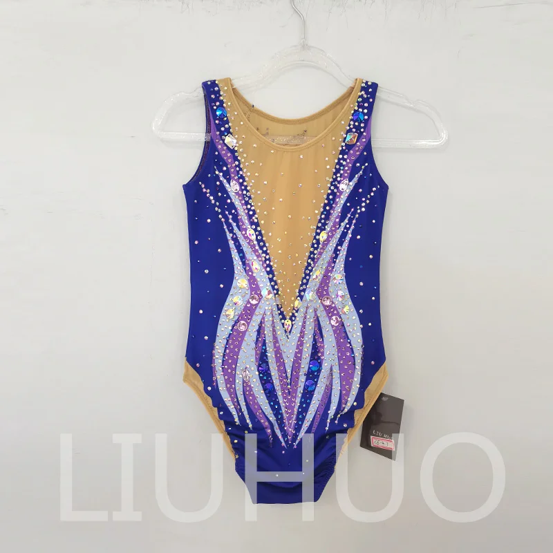 衣装 LaceLimitation / Aqua Synchronized Swimming Suit With Rhinestones Swimsuit Girls