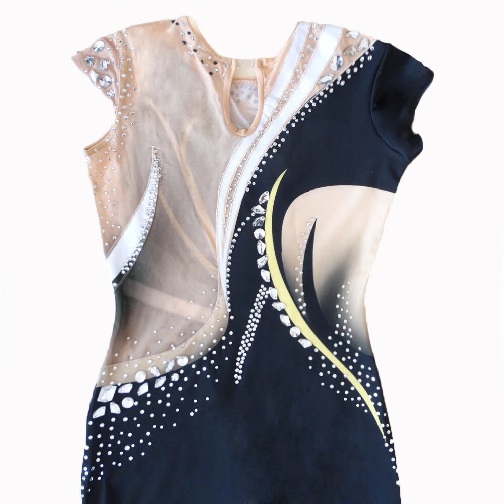 Girls Women's Bodysuits Performance Wear Kids Dance Jumpsuits Competition Rhythmic Leotards Child