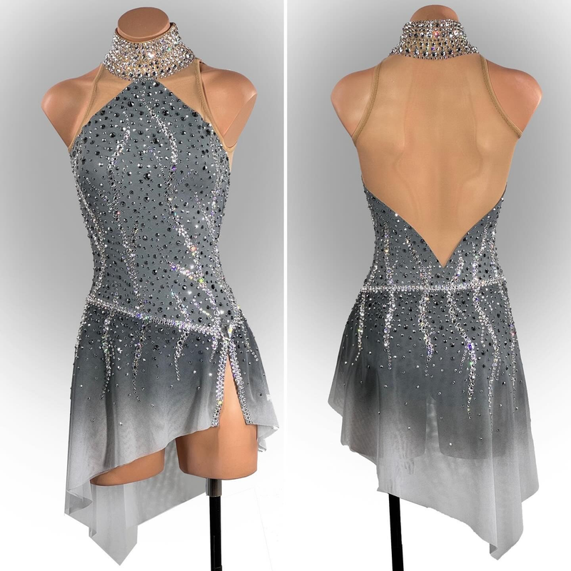 ice figure skating competition dress Gymnastics costume dance Dress dyeing-LIUHUO