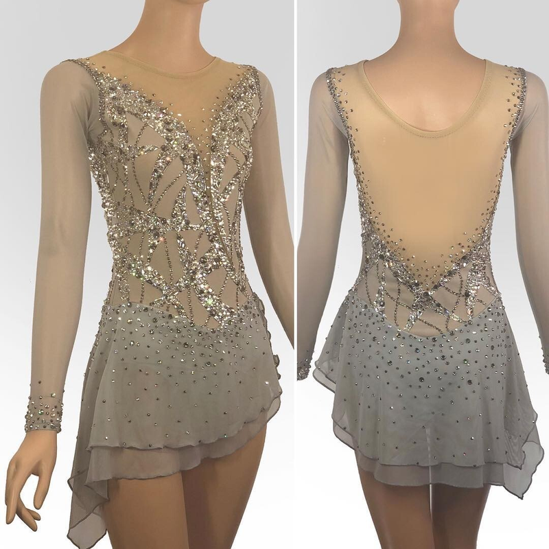 ice figure skating competition dress Gymnastics costume dance Dress dyeing