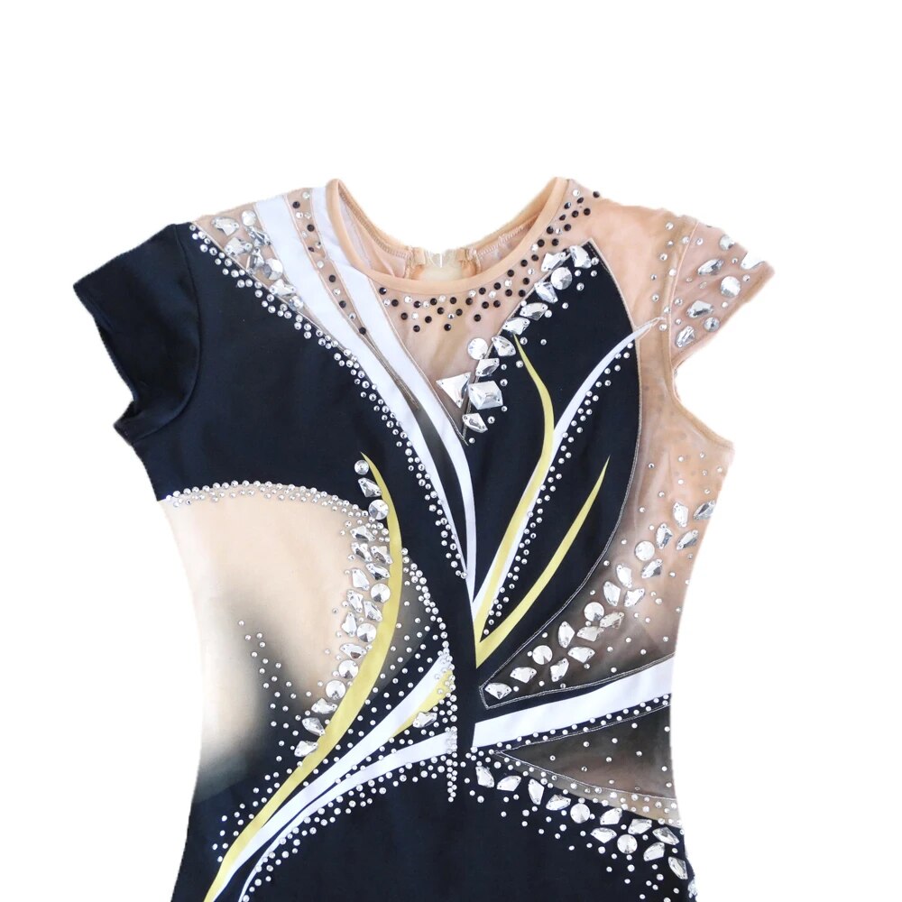 Girls Women's Bodysuits Performance Wear Kids Dance Jumpsuits Competition Rhythmic Leotards Child