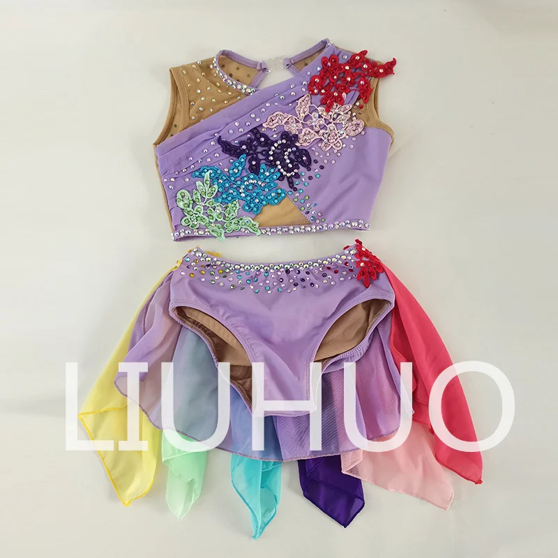LIUHUO Lyrical Dancing Dress for Performance Color Pole Skirt Factory Customize
