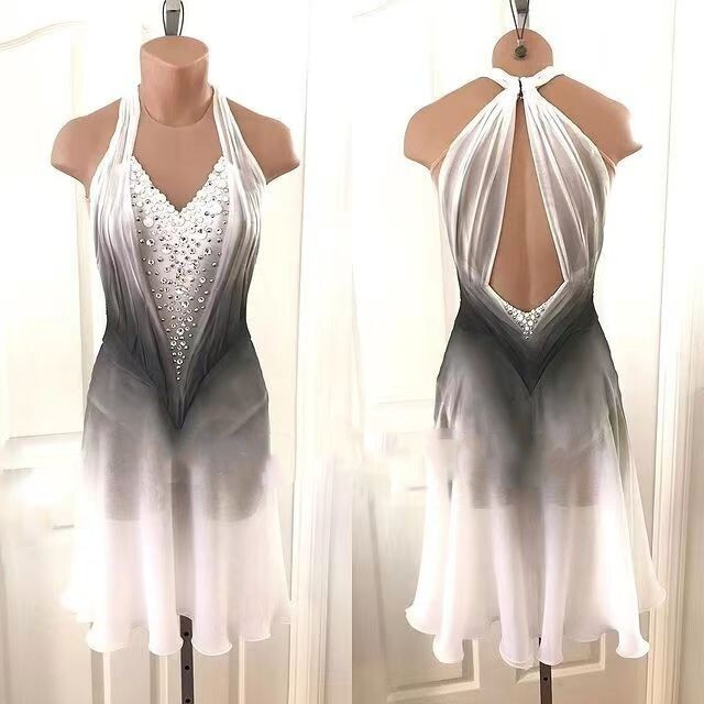 ice figure skating competition dress Gymnastics costume dance Dress dyeing-LIUHUO