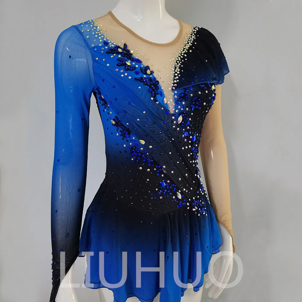 Figure Skating Dress Women LIUHUO Women Elegant Green