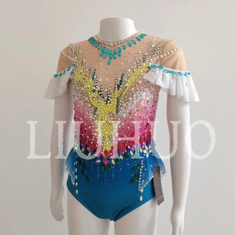 LIUHUO Rhythmic Gymnastics Leotard  Competitive Cheerleading Performance For Children Adult-LIUHUO