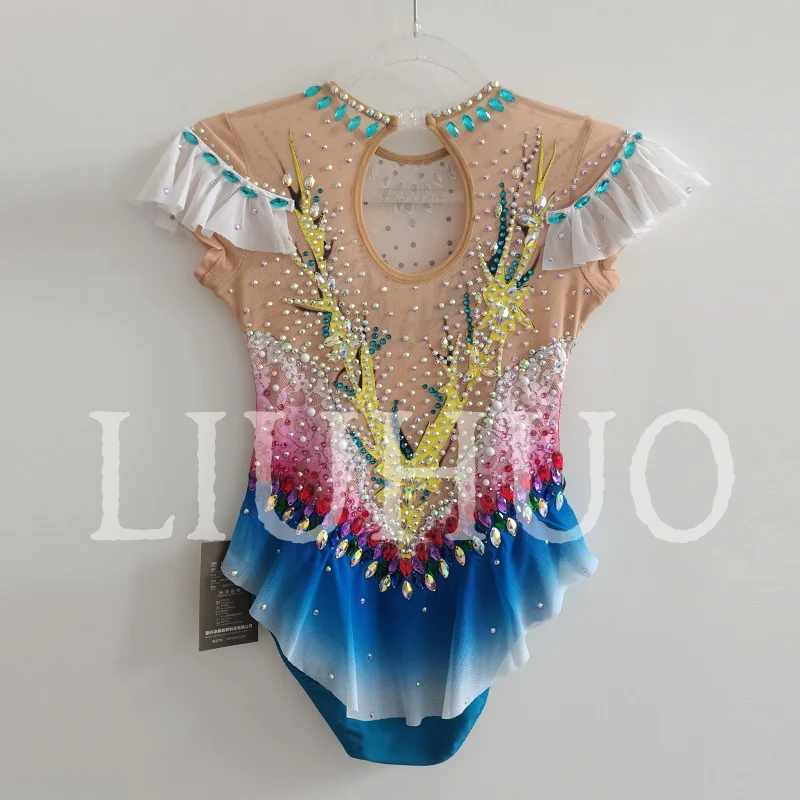 LIUHUO Rhythmic Gymnastics Leotard  Competitive Cheerleading Performance For Children Adult-LIUHUO