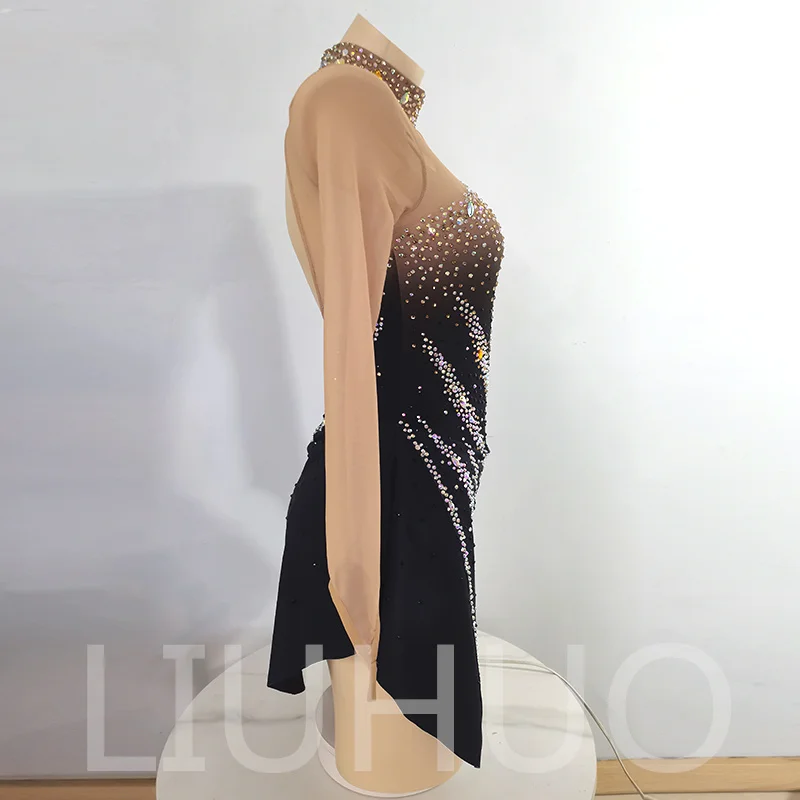 LIUHUO Ice Figure Skating Dress Girls Women Teens Stretchy Spandex Competition WholesaleLH Skate BD2483