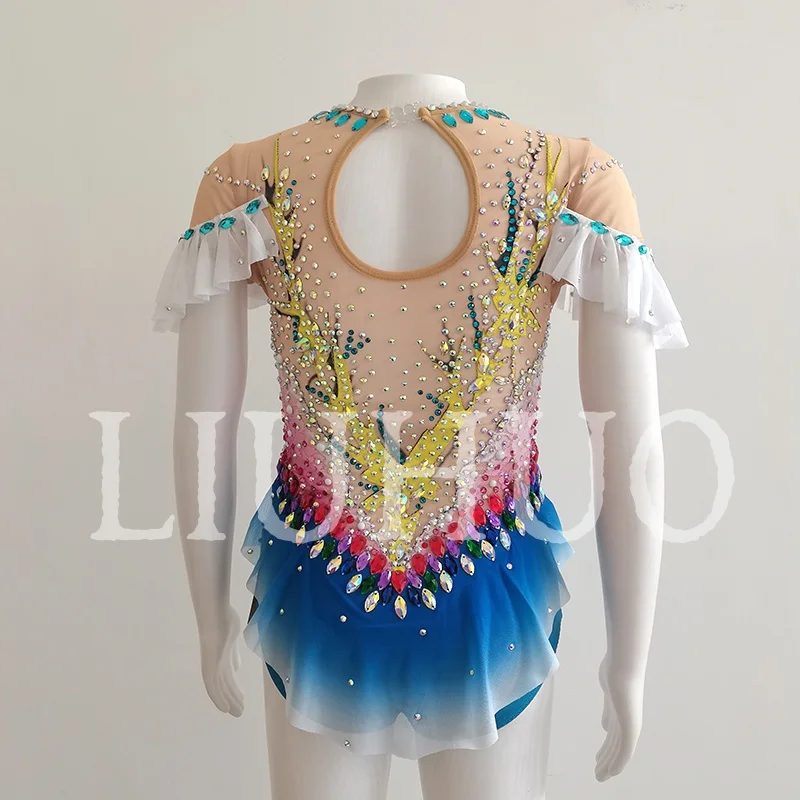 LIUHUO Rhythmic Gymnastics Leotard  Competitive Cheerleading Performance For Children Adult-LIUHUO