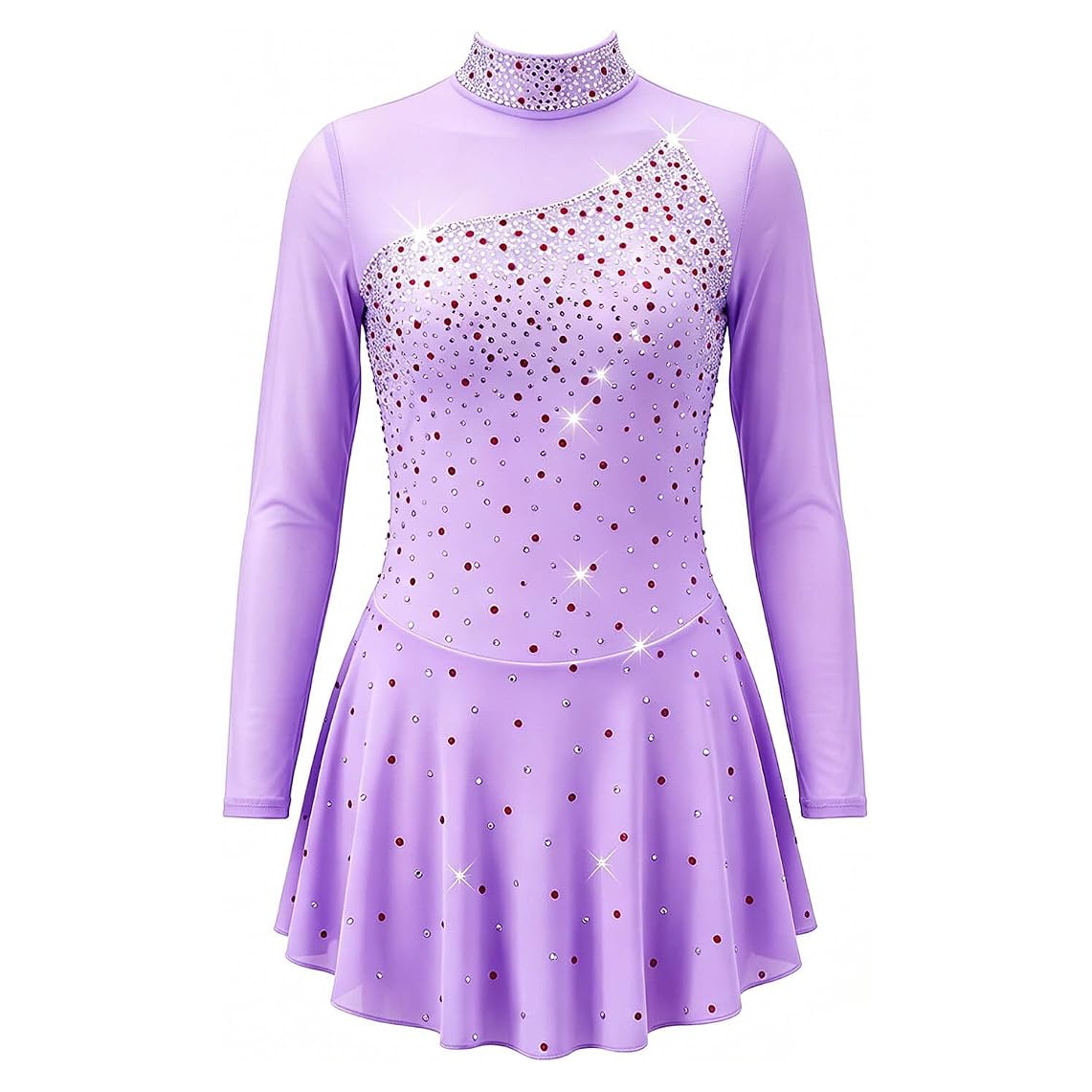 LIUHUO Figure Skating Dress JC931 | 10 Colors Crystal High-Neck Competition Skating Costume for Girls & Women