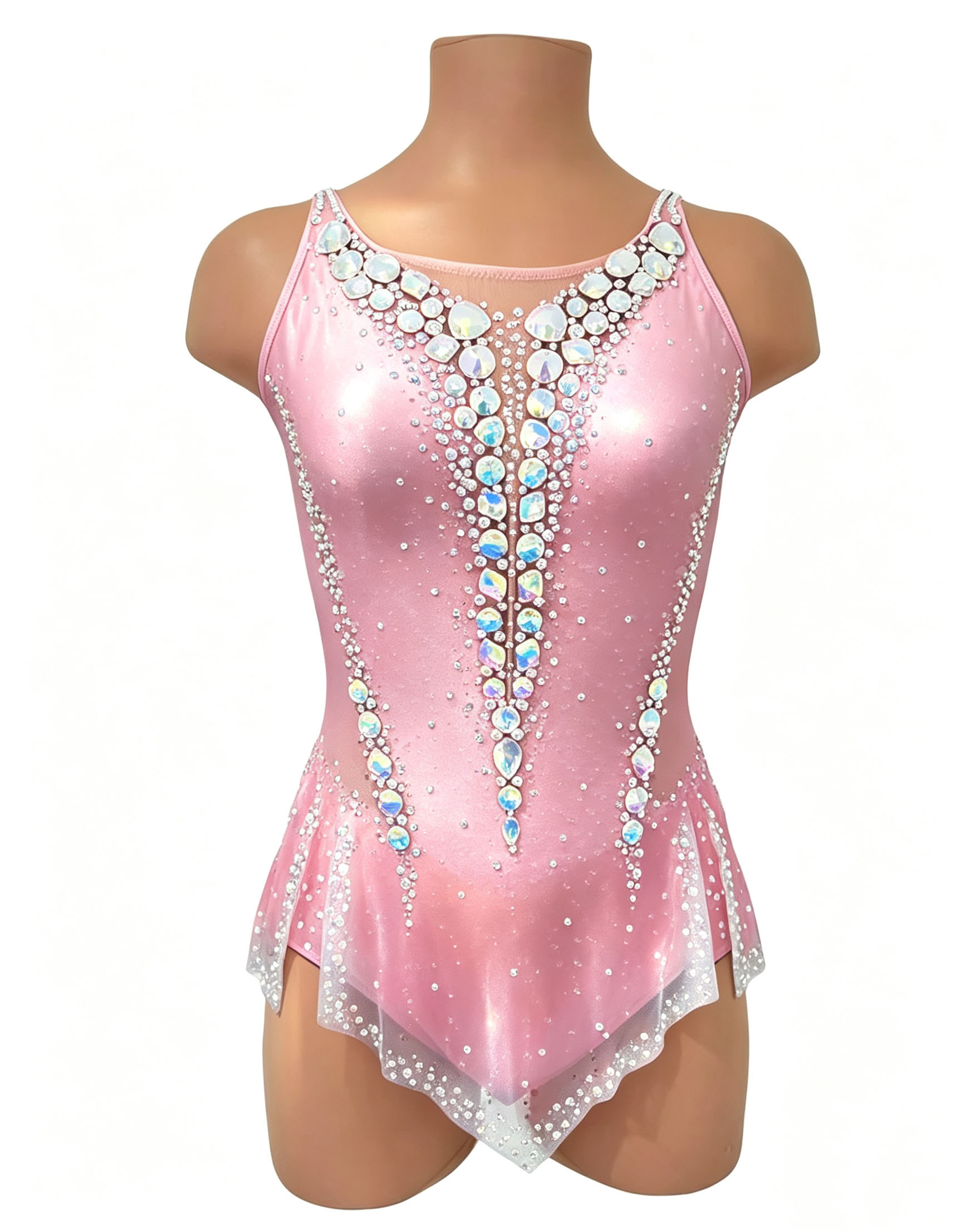 LIUHUO Rhythmic Gymnastics Leotards BD9067 | Black & AB Crystal Competition Gymnastics Costume for Girls & Women