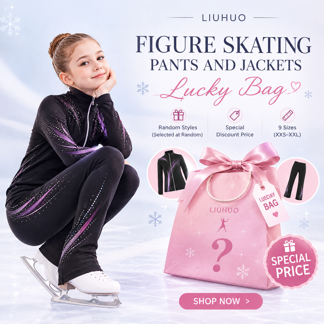 LIUHUO Ice Skating Pants & Jackets Training Wear Mystery Bag – Girls Random Style, Premium Quality