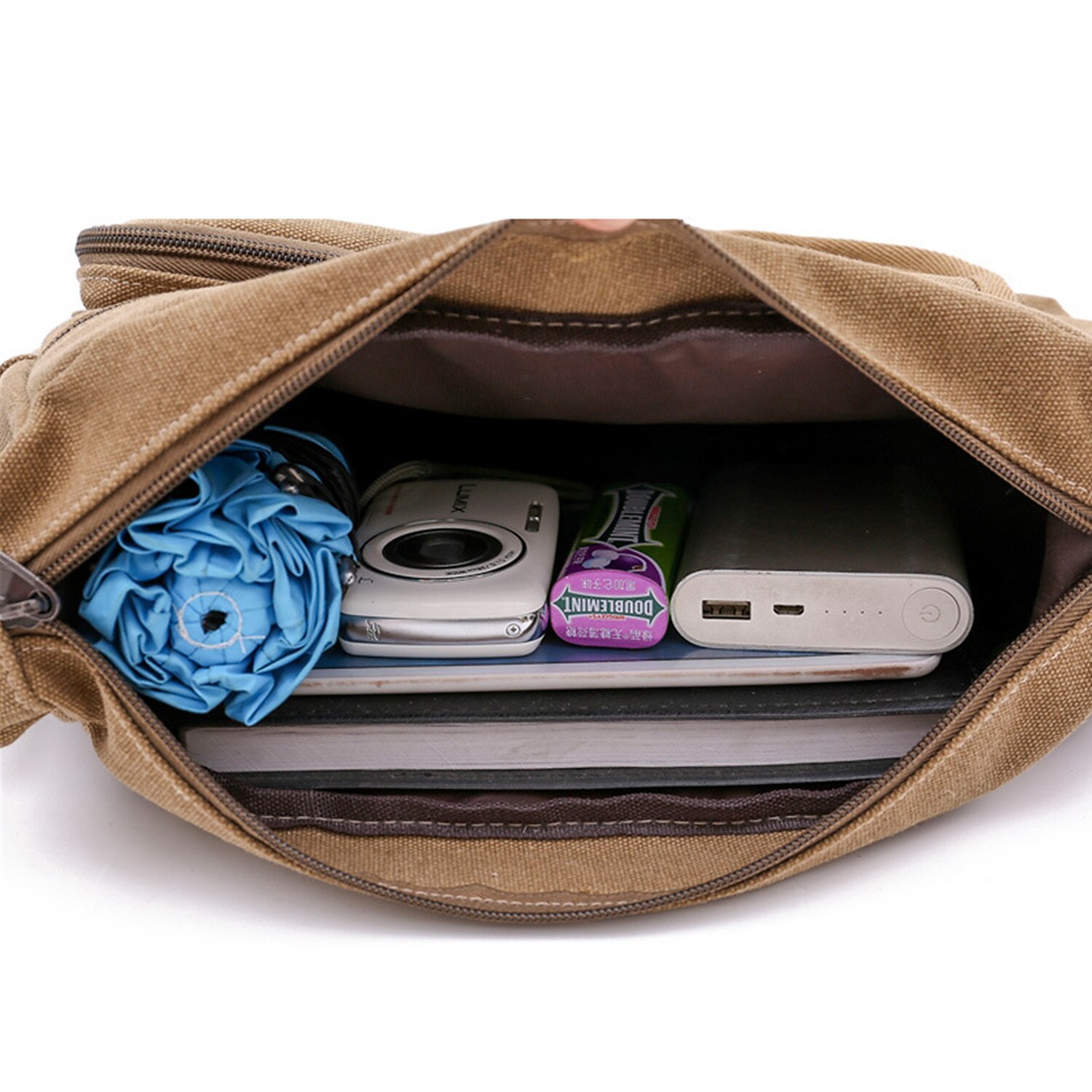 Men's Shoulder Messenger Bag Crossbody Bag Canvas Outdoor Daily Black Brown Green